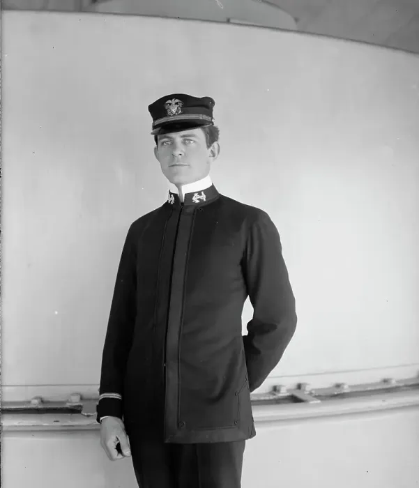 Framed Print : U.S.S. New York, Ensign Castleman, between 1893 and 1901. Creator: William H. Jackson Framed Print : U.S.S. New York, Ensign Castleman, between 1893 and 1901. Creator: William H. Jackson