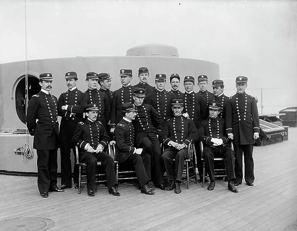U.S.S. New York, junior officers, between 1893 and 1901. Creator: William H. Jackson