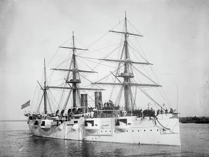 Framed Print : U.S.S. Newark, between 1891 and 1901. Creator: Edward H Hart Framed Print : U.S.S. Newark, between 1891 and 1901. Creator: Edward H Hart