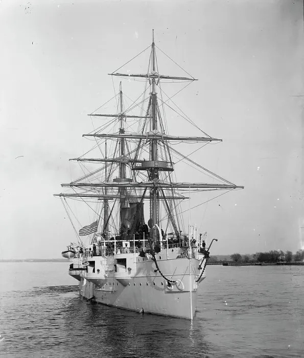 Framed Print : U.S.S. Newark, c1891. Creator: William H. Jackson Framed Print : U.S.S. Newark, c1891. Creator: William H. Jackson