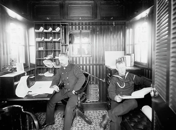 U.S.S. Newark, executive officer's office, between 1891 and 1901. Creator: Unknown