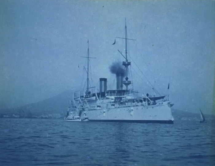 Framed Print : U.S.S. Olympia, c1899. Creator: Frances Benjamin Johnston Framed Print : U.S.S. Olympia, c1899. Creator: Frances Benjamin Johnston
