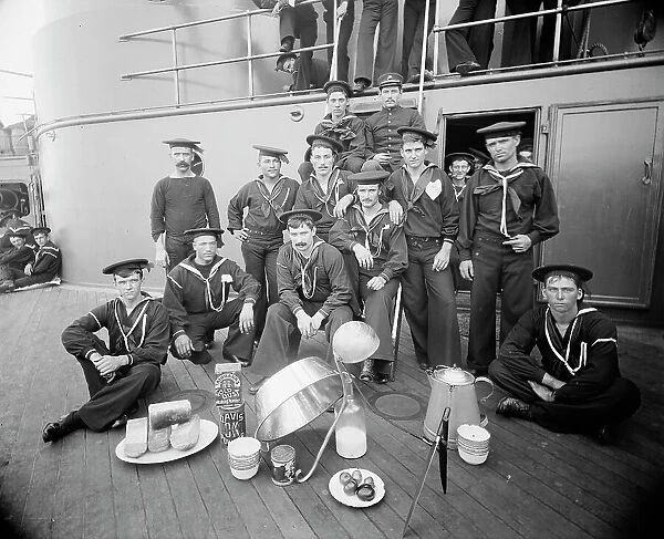 U.S.S. Oregon, berth deck cooks, between 1896 and 1901. Creator: Unknown