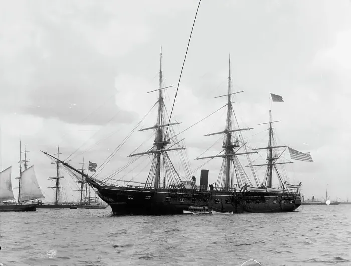 Framed Print : U.S.S. Pensacola, between 1890 and 1901. Creator: Edward H Hart Framed Print : U.S.S. Pensacola, between 1890 and 1901. Creator: Edward H Hart