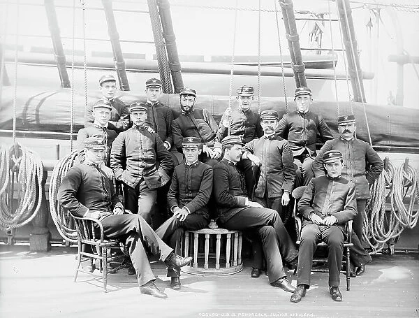 U.S.S. Pensacola, junior officers, between 1890 and 1901. Creator: Edward H Hart