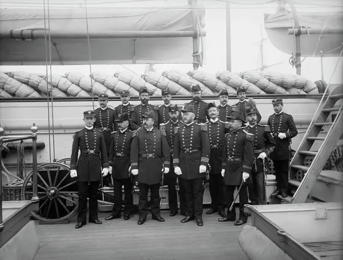 Framed Print : U.S.S. Pensacola, officers, between 1890 and 1901. Creator: Unknown Framed Print : U.S.S. Pensacola, officers, between 1890 and 1901. Creator: Unknown