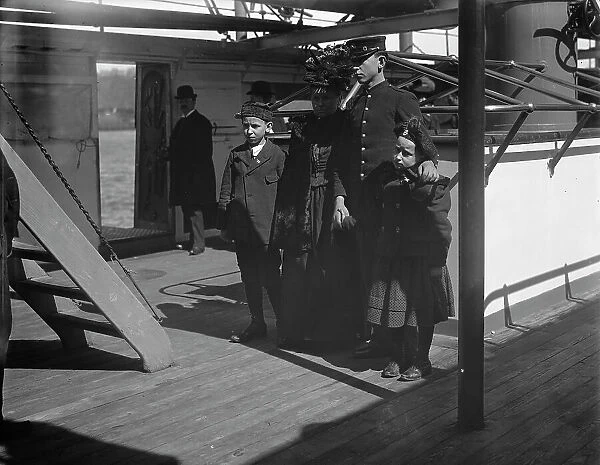 U.S.S. Raleigh, a visit from the family, between 1894 and 1901. Creator: Unknown