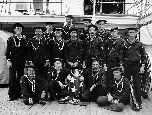 U.S.S. San Francisco, a group of sailors, between 1890 and 1901. Creator: Unknown