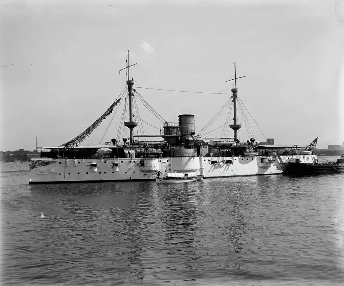 Framed Print : U.S.S. Texas, between 1895 and 1901. Creator: Edward H Hart Framed Print : U.S.S. Texas, between 1895 and 1901. Creator: Edward H Hart