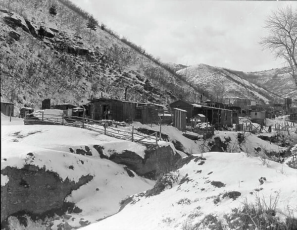Utah coal miners houses, Blue Blaze mine, Consumer, near Price, Utah. 1936. Creator: Dorothea Lange