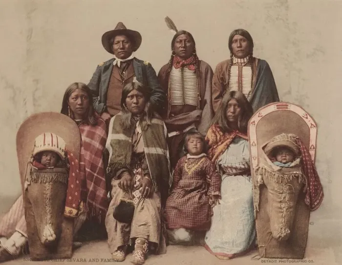 Framed Print : Ute Chief Severo and Family, c. 1885, published 1899. Creators Framed Print : Ute Chief Severo and Family, c. 1885, published 1899. Creators
