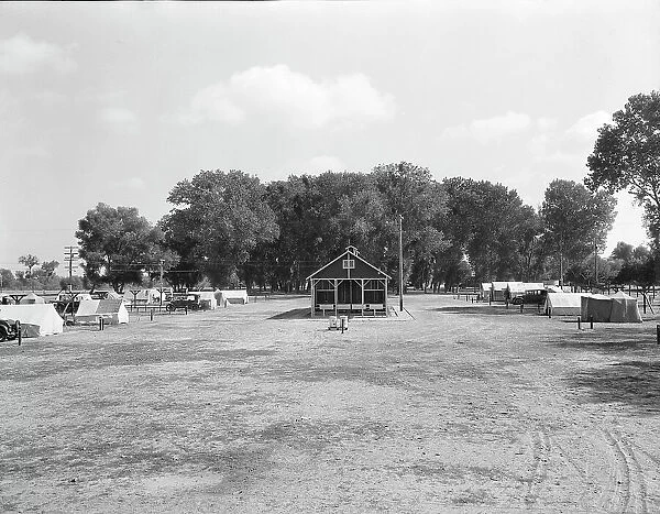 Utility unit and camp sites, Marysville camp for migrants, California, 1935. Creator: Dorothea Lange