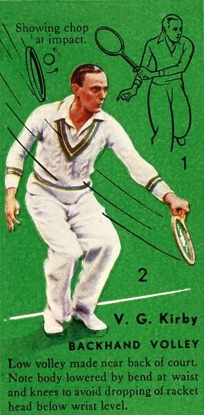 V. G. Kirby - Backhand Volley, c1935. Creator: Unknown