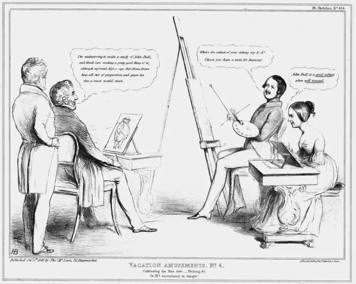 Framed Print : Vacation Amusements No 4, 1840. Artist: John Doyle Framed Print : Vacation Amusements No 4, 1840. Artist: John Doyle