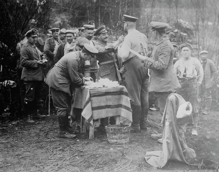 Framed Print : Vaccinating Germans for Cholera, between 1914 and c1915. Creator: Bain News Service Framed Print : Vaccinating Germans for Cholera, between 1914 and c1915. Creator: Bain News Service