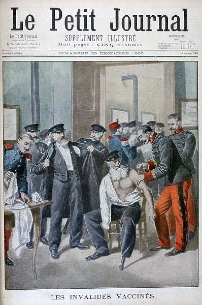Vaccinations of the old soldiers, Paris, 1900. Artist: Eugene Damblans