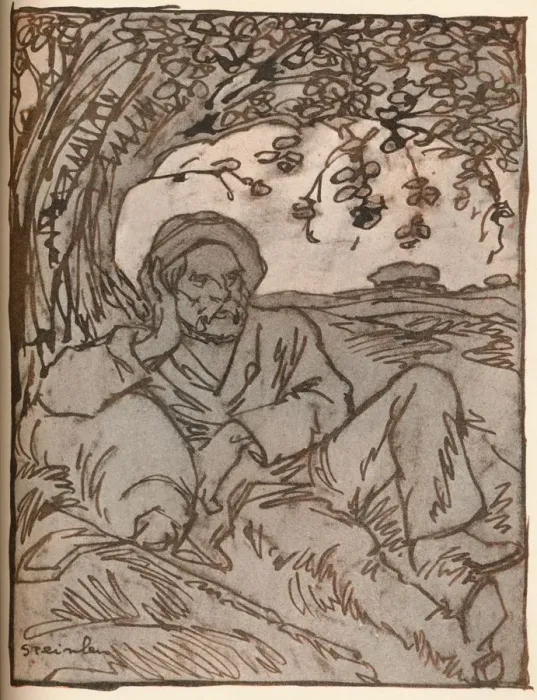 Framed Print : The Vagabond, c1879-1914, (1914). Artist: Theophile Alexandre Steinlen Framed Print : The Vagabond, c1879-1914, (1914). Artist: Theophile Alexandre Steinlen