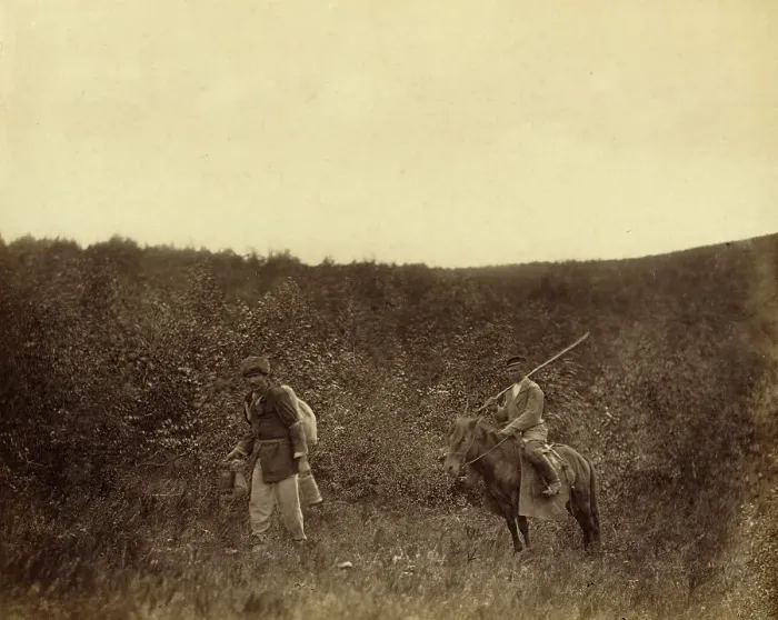 Framed Print : A Vagrant under Rural Guard, 1891. Creator: Aleksei Kuznetsov