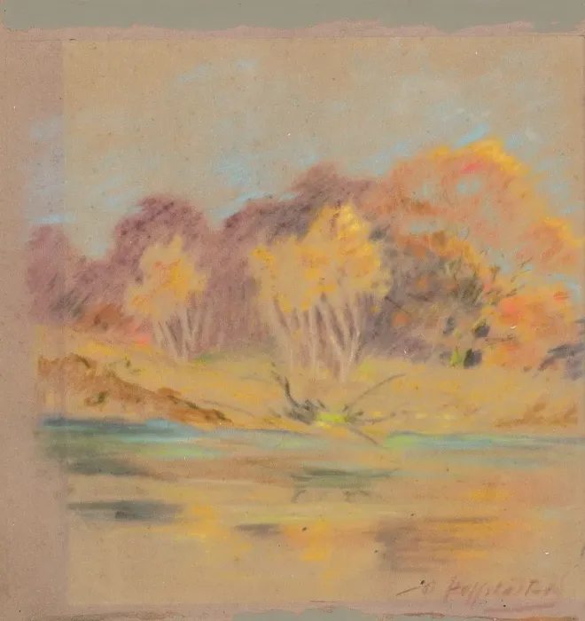 Framed Print : At the Vah River, 1950. Creator: Bedrich Hoffstadter Framed Print : At the Vah River, 1950. Creator: Bedrich Hoffstadter