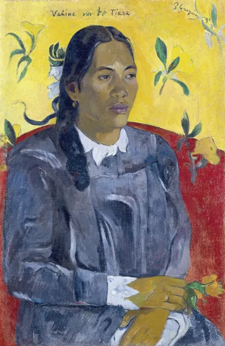 Framed Print : Vahine no te Tiare (Woman with a Flower) Framed Print : Vahine no te Tiare (Woman with a Flower)