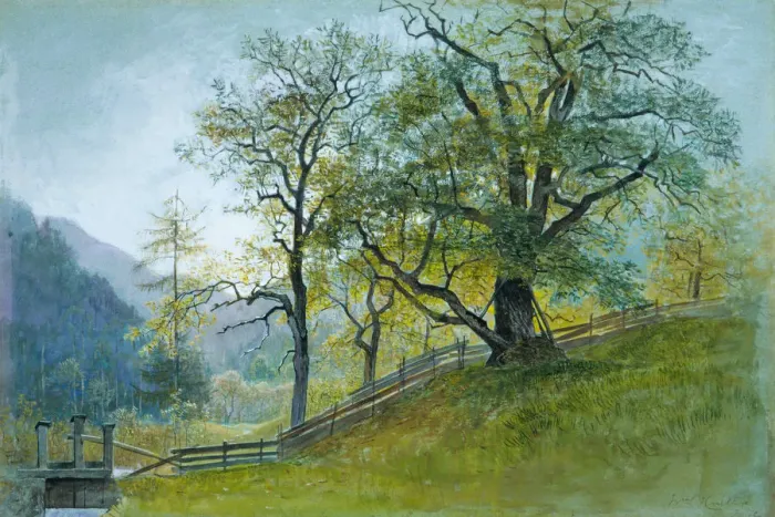Framed Print : Vahrn in Tyrol near Brixen. Creator: William Stanley Haseltine Framed Print : Vahrn in Tyrol near Brixen. Creator: William Stanley Haseltine