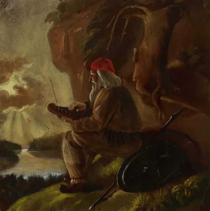 Framed Print : Väinämöinen, 1852. Creator: Karl Anders Ekman Framed Print : Väinämöinen, 1852. Creator: Karl Anders Ekman