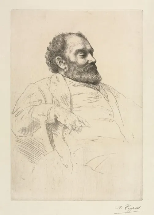 Framed Print : Val Prinsep. Creator: Alphonse Legros (French, 1837-1911) Framed Print : Val Prinsep. Creator: Alphonse Legros (French, 1837-1911)