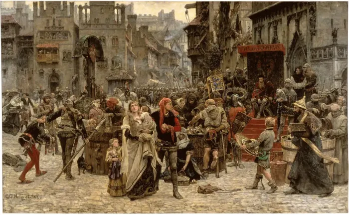 Framed Print : Valdemar Atterdag Holding Visby to Ransom, 1361, 1882. Artist: Hellqvist, Carl Gustaf (1851-1890) Framed Print : Valdemar Atterdag Holding Visby to Ransom, 1361, 1882. Artist: Hellqvist, Carl Gustaf (1851-1890)
