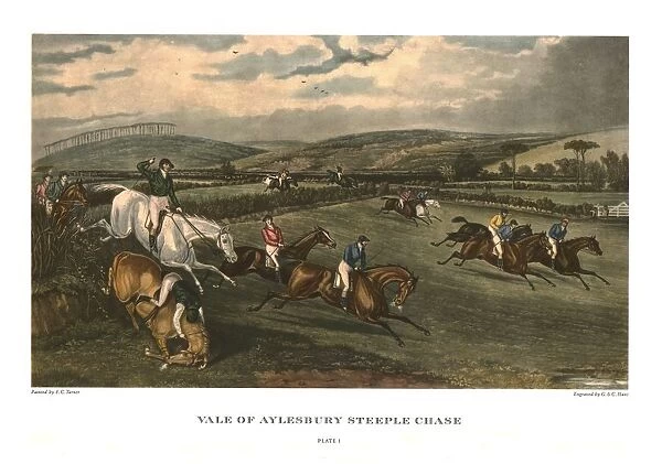 Vale of Aylesbury Steeple Chase, Plate 1, c1836, (c1955). Creators: Charles Hunt, George Hunt