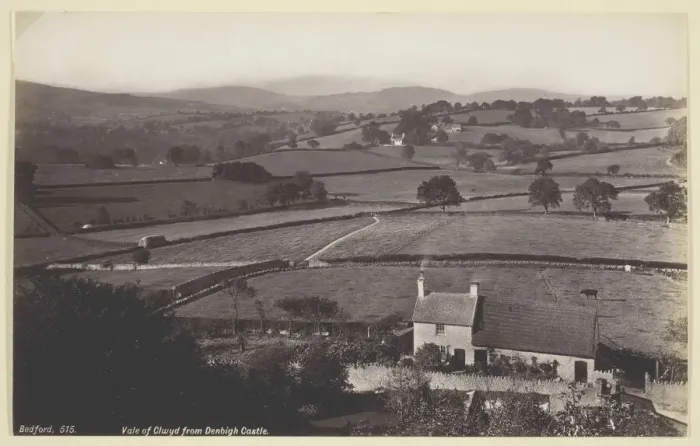 Framed Print : Vale of Clwyd from Denbigh Castle, 1860 / 94. Creator: Francis Bedford Framed Print : Vale of Clwyd from Denbigh Castle, 1860 / 94. Creator: Francis Bedford