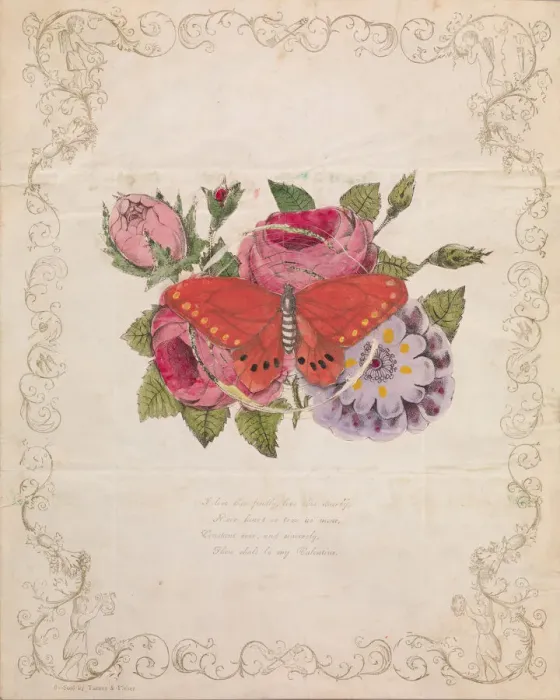 Framed Print : Valentine, 1841. Creator: Anon Framed Print : Valentine, 1841. Creator: Anon