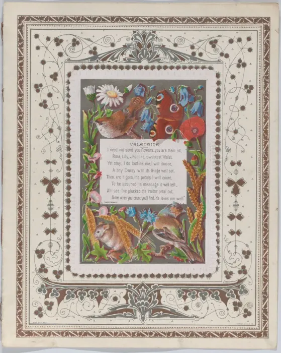 Framed Print : Valentine, 1874. Creator: Catherine Greenaway Framed Print : Valentine, 1874. Creator: Catherine Greenaway
