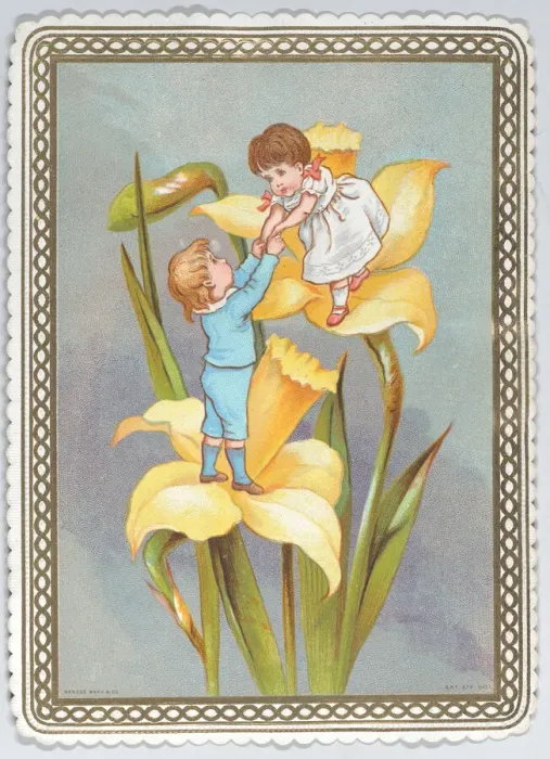 Framed Print : Valentine, 1875-1880. Creator: Catherine Greenaway Framed Print : Valentine, 1875-1880. Creator: Catherine Greenaway