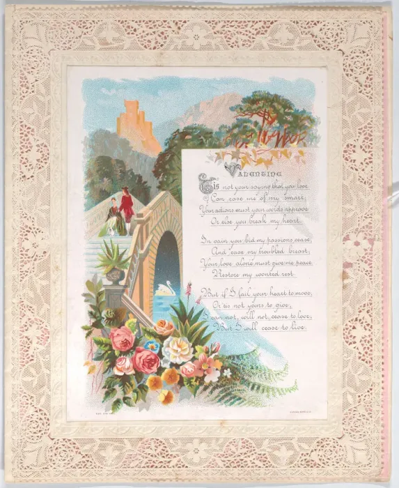 Framed Print : Valentine, 1876. Creator: Anon Framed Print : Valentine, 1876. Creator: Anon
