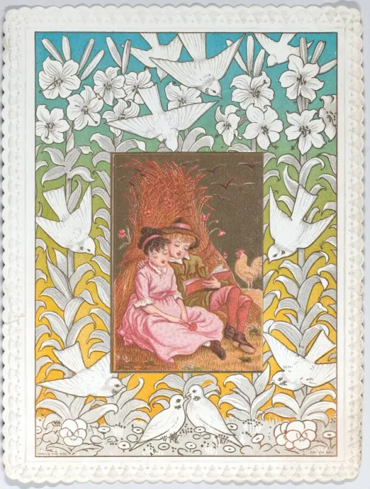 Framed Print : Valentine, 1876. Creator: Catherine Greenaway Framed Print : Valentine, 1876. Creator: Catherine Greenaway
