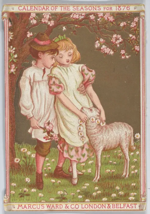 Framed Print : Valentine, 1876. Creator: Catherine Greenaway Framed Print : Valentine, 1876. Creator: Catherine Greenaway
