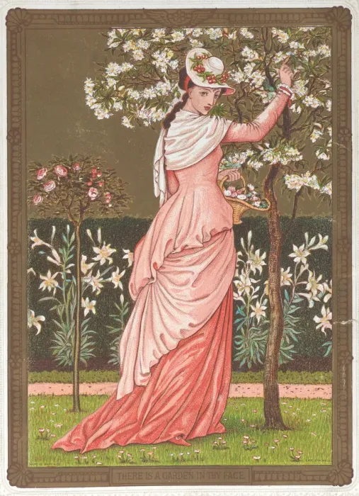 Framed Print : Valentine, 1876. Creator: Walter Crane Framed Print : Valentine, 1876. Creator: Walter Crane