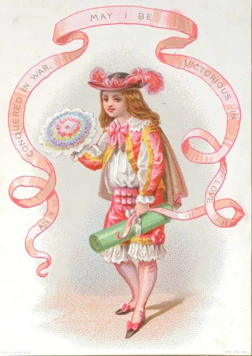 Framed Print : Valentine, before 1880. Creator: Anon Framed Print : Valentine, before 1880. Creator: Anon