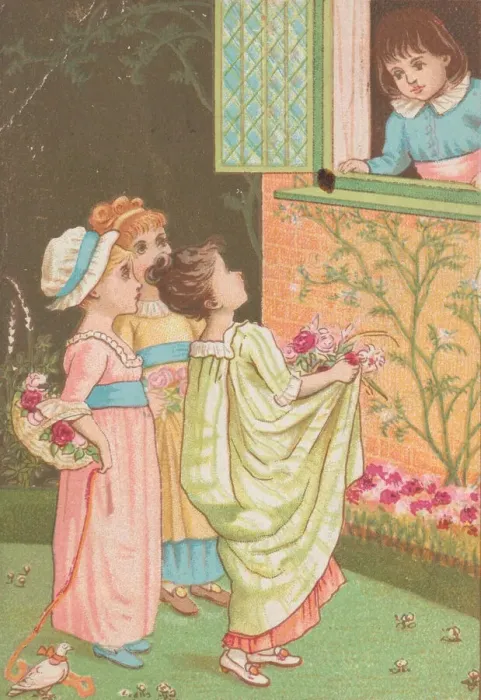 Framed Print : Valentine, 1883. Creator: Catherine Greenaway Framed Print : Valentine, 1883. Creator: Catherine Greenaway