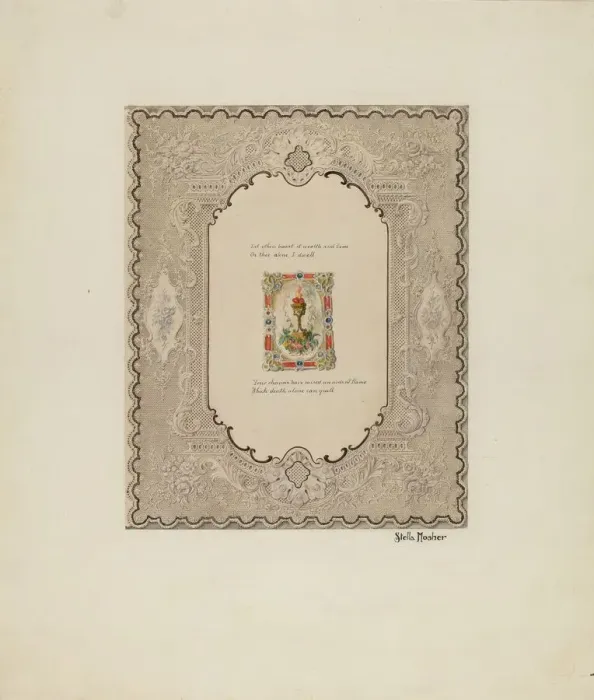 Framed Print : Valentine, c. 1941. Creator: Stella Mosher Framed Print : Valentine, c. 1941. Creator: Stella Mosher