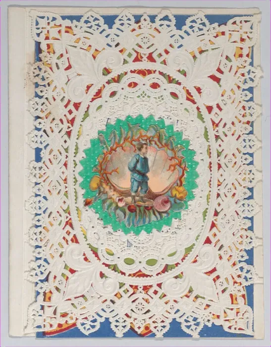 Framed Print : Valentine, ca. 1880. ca. 1880. Creator: Anon Framed Print : Valentine, ca. 1880. ca. 1880. Creator: Anon