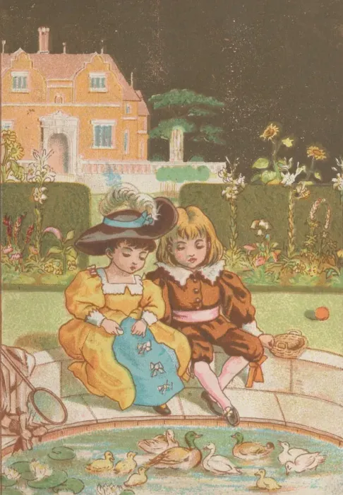 Framed Print : Valentine, ca. 1880. Creator: Catherine Greenaway Framed Print : Valentine, ca. 1880. Creator: Catherine Greenaway