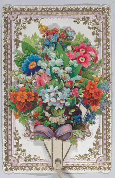 Framed Print : Valentine - Mechanical fan, ca. 1875. ca. 1875. Creator: Anon Framed Print : Valentine - Mechanical fan, ca. 1875. ca. 1875. Creator: Anon