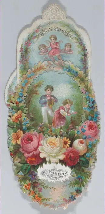 Framed Print : Valentine - Mechanical - romantic symbolism, ca. 1875. ca. 1875. Creator: Anon Framed Print : Valentine - Mechanical - romantic symbolism, ca. 1875. ca. 1875. Creator: Anon
