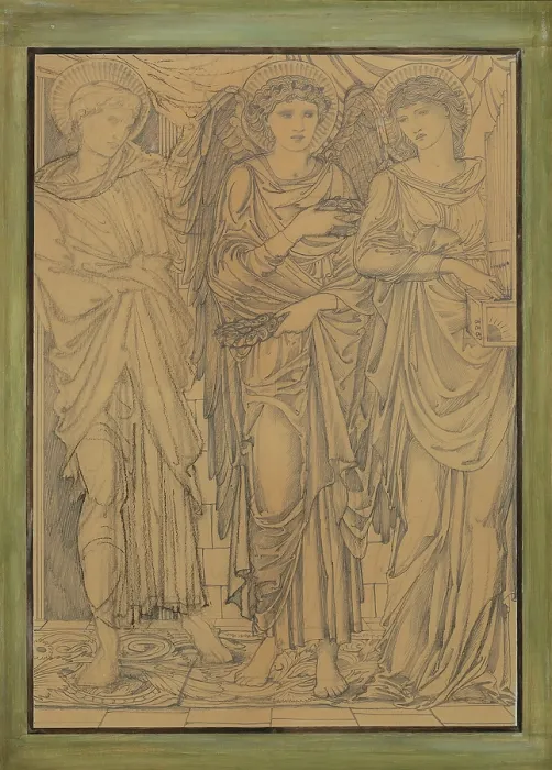 Framed Print : Valerian and the Angel, c1874. Creator: Sir Edward Coley Burne-Jones Framed Print : Valerian and the Angel, c1874. Creator: Sir Edward Coley Burne-Jones