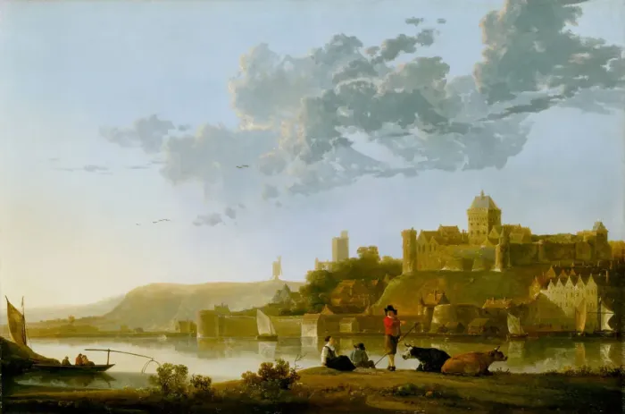 Framed Print : The Valkhof at Nijmegen, 1652-1654. Artist: Cuyp, Aelbert (1620-1691) Framed Print : The Valkhof at Nijmegen, 1652-1654. Artist: Cuyp, Aelbert (1620-1691)
