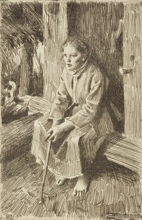 Framed Print : Valkulla, 1912. Creator: Anders Leonard Zorn Framed Print : Valkulla, 1912. Creator: Anders Leonard Zorn