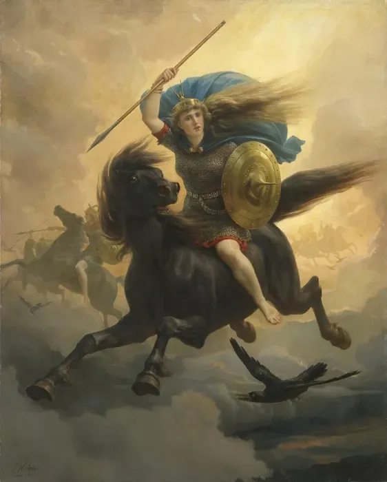 Framed Print : The Valkyrie, 1869. Creator: Peter Nicolai Arbo Framed Print : The Valkyrie, 1869. Creator: Peter Nicolai Arbo