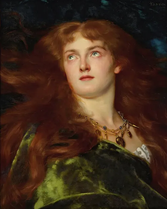 Framed Print : The Valkyrie, 1881. Creator: Bürck, Heinrich (1850-1906) Framed Print : The Valkyrie, 1881. Creator: Bürck, Heinrich (1850-1906)