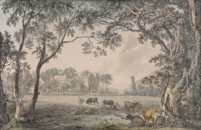 Framed Print : Valle Crucis Abbey, Denbighshire, 1770-79 (?). Creator: Paul Sandby Framed Print : Valle Crucis Abbey, Denbighshire, 1770-79 (?). Creator: Paul Sandby